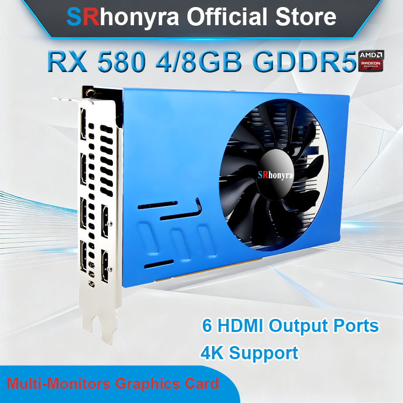 Rx 580 8Gb 2048Sp Gpu - Placa Gráfica SRhonyra AMD RX580 4/8GB