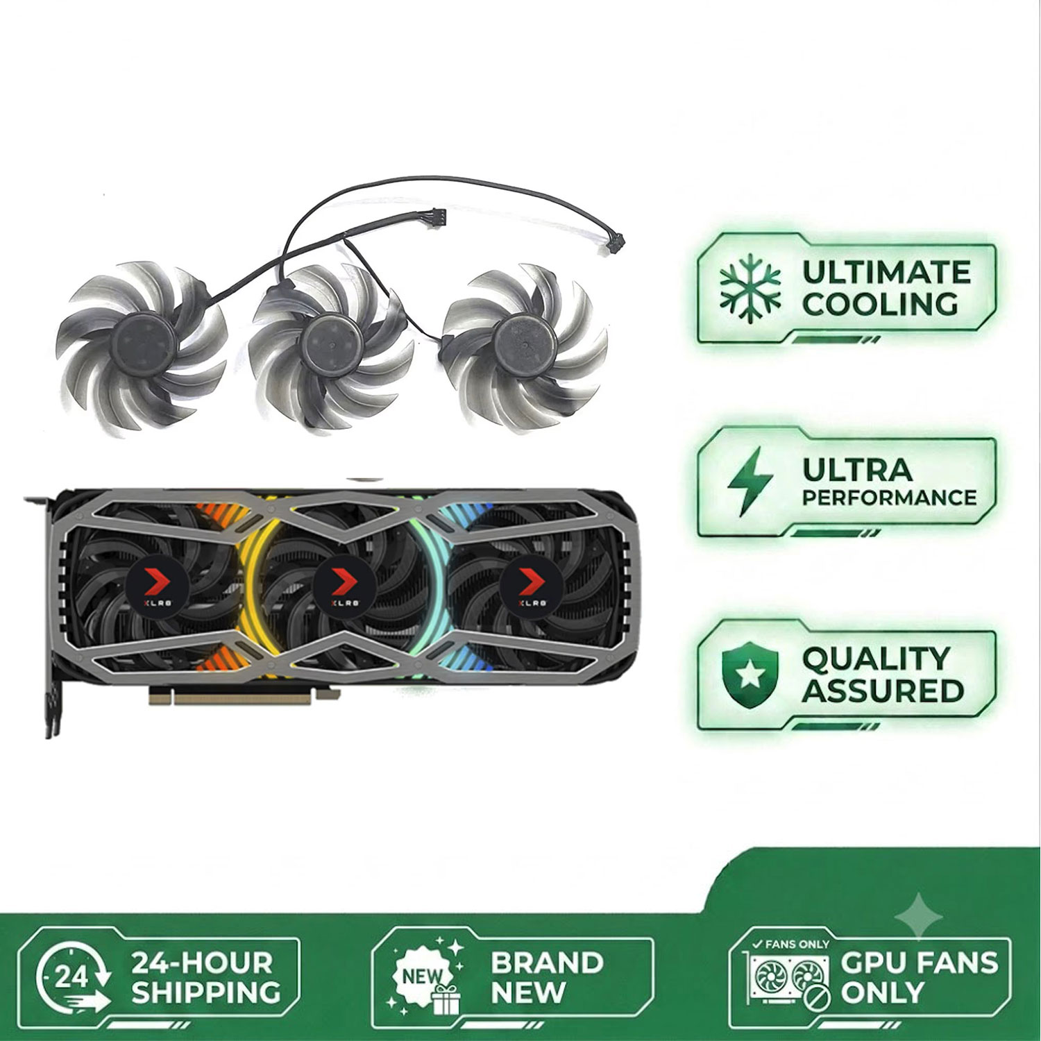 Rtx 3090 24Gb Graphics Card - NOVO Ventilador de GPU 82MM 4PIN