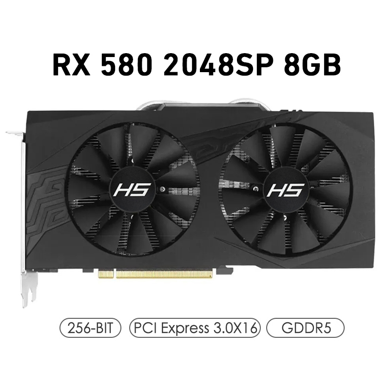 Rx 580 8Gb 2048Sp Gpu - Placa de vídeo RX580 mais barata