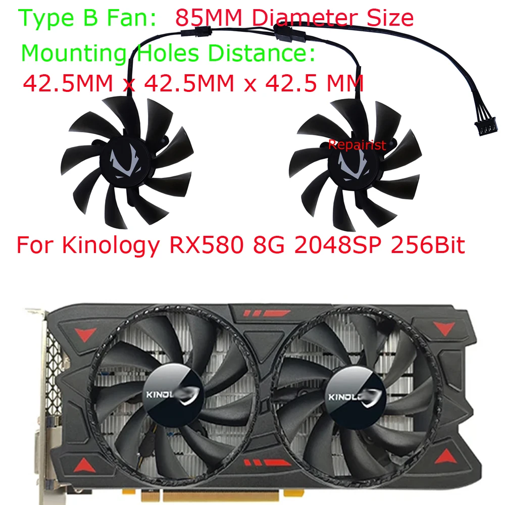 Gráficos GPU Cooler para Kinol - Rx 580 8Gb 2048Sp Gpu avaliação e preço