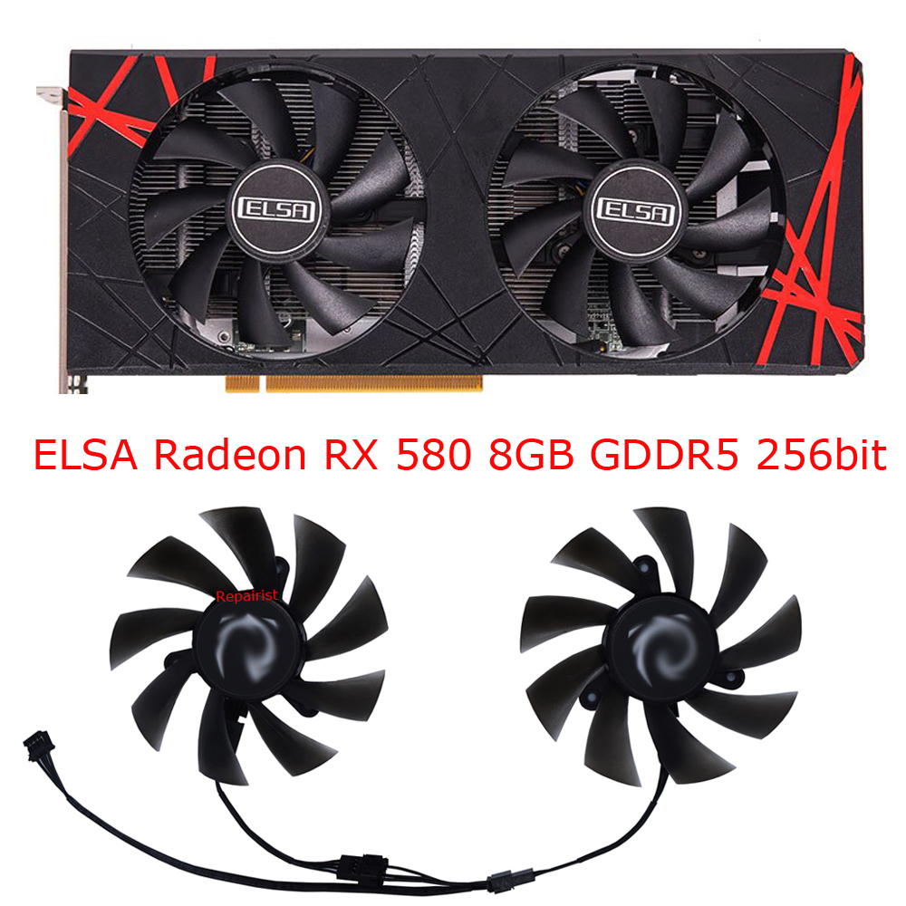Ventilador de placa de vídeo G - Rx 580 8Gb 2048Sp Gpu avaliação e preço