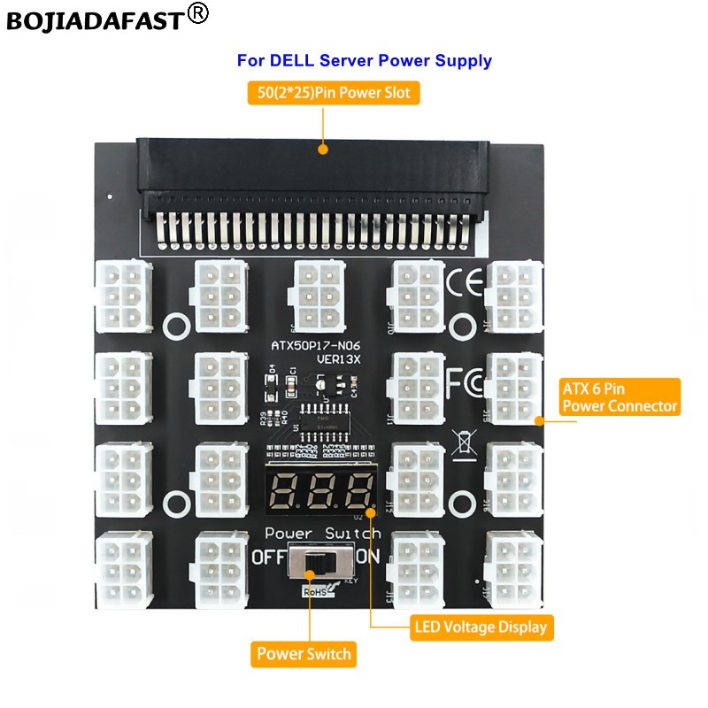 Placa de distribuição de fonte - 2400W Server Psu Breakout Board avaliação e preço